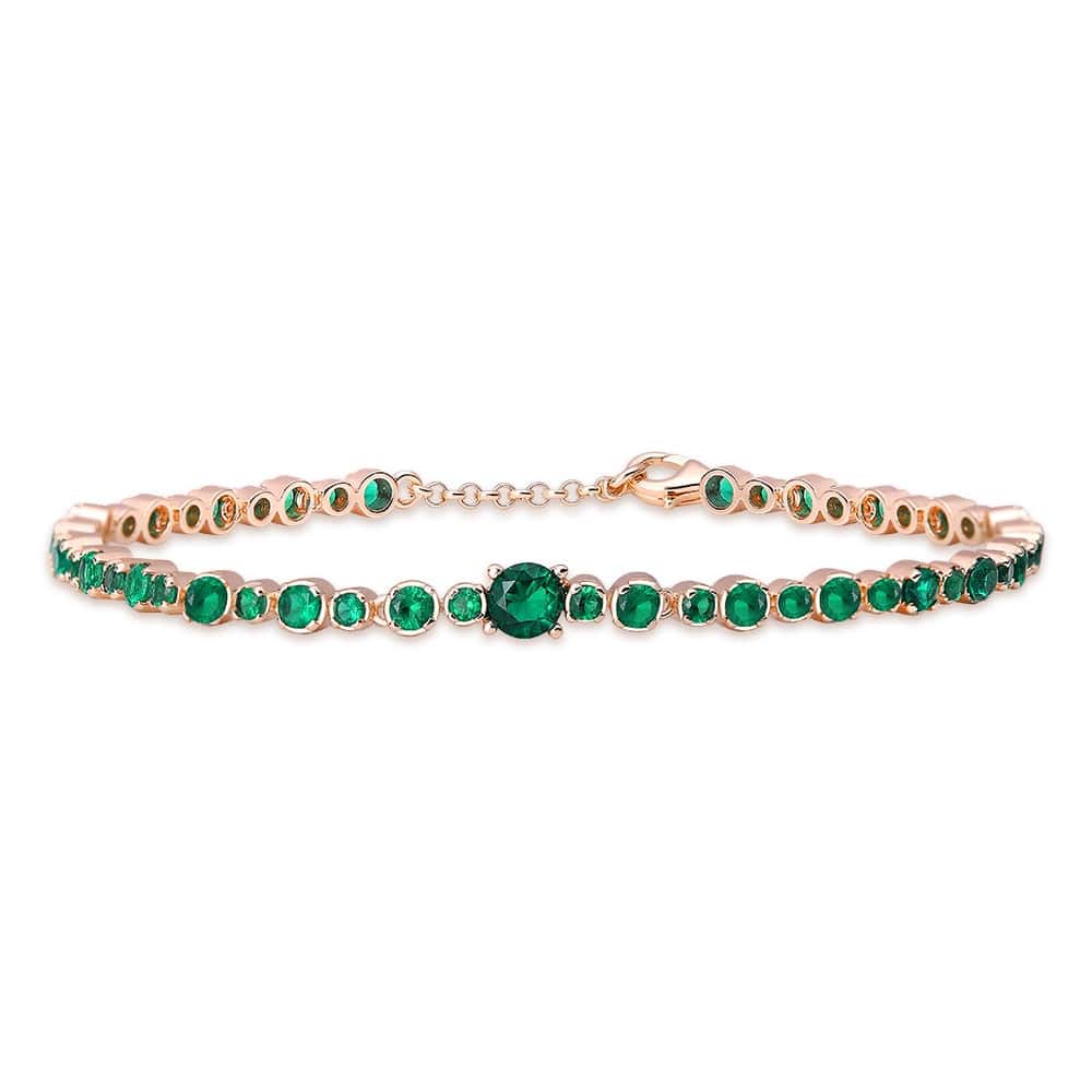 Bracelet Femme Luxe En Argent Sterling 925 Avec Zircon En Cristal Romain - Bijoux De Lune