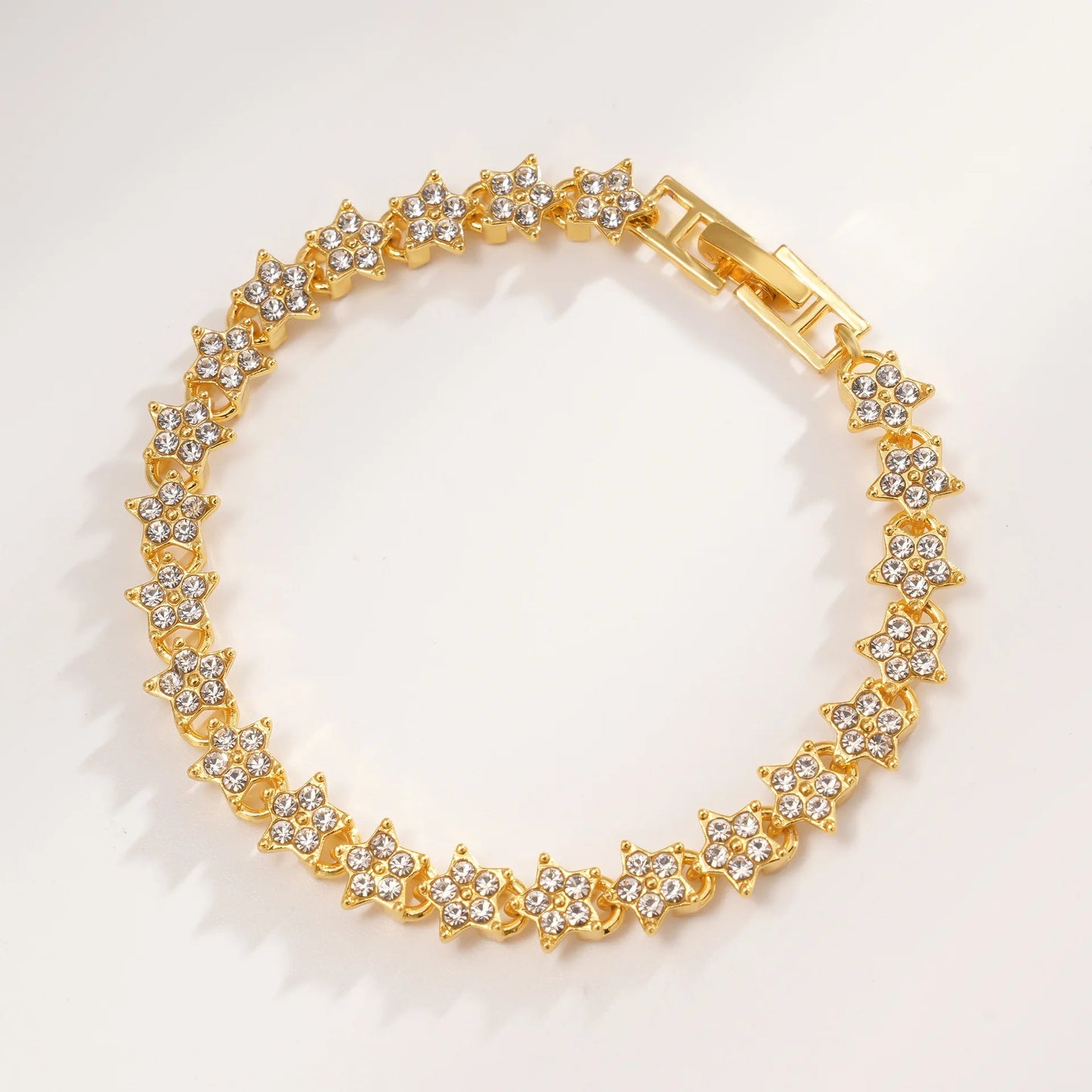 Bracelet Femme Luxe En Cristal Romain Chaîne En Forme De Cœur - Bijoux De Lune