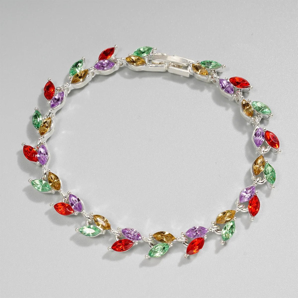 Bracelet Femme Luxe En Cristal Romain Chaîne En Forme De Cœur - Bijoux De Lune