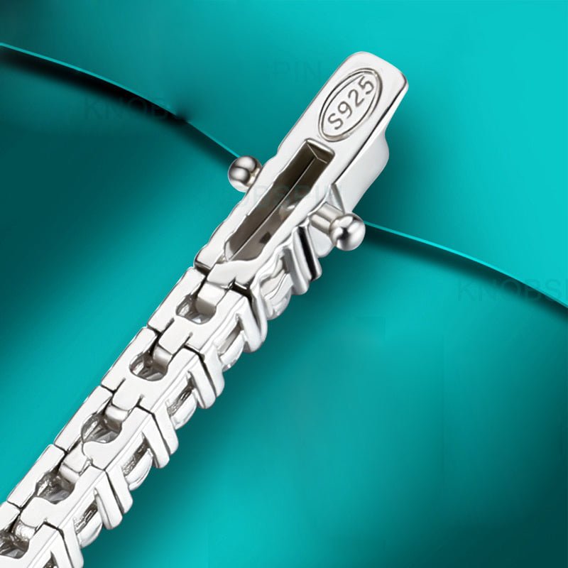 Bracelet Femme Luxe Moissanite Pierre Argent - Bijoux De Lune