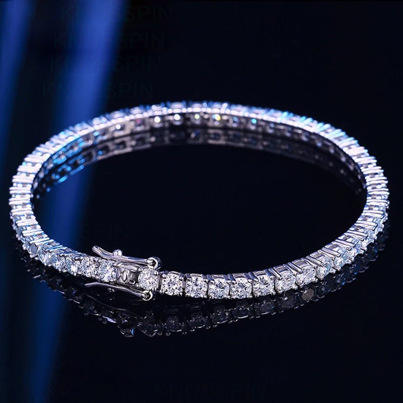 Bracelet Femme Luxe Moissanite Pierre Argent - Bijoux De Lune