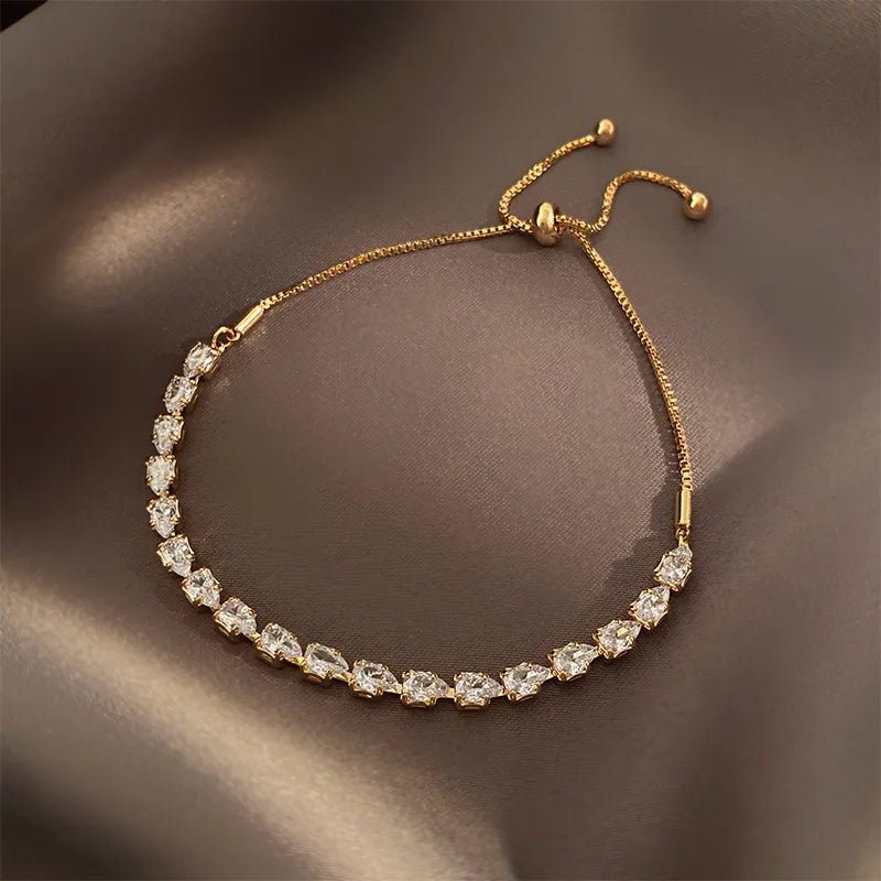 Bracelet Femme Luxe Plaqué or 14K Elégant Ajustable - Bijoux De Lune