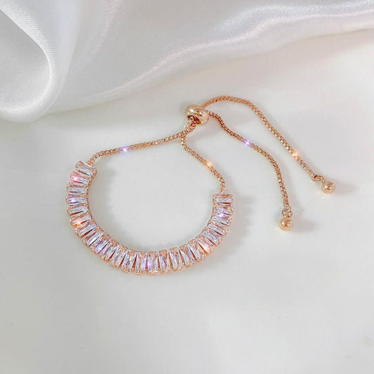 Bracelet Femme Luxe Réglable En Zircon De élégant Et Brillant - Bijoux De Lune