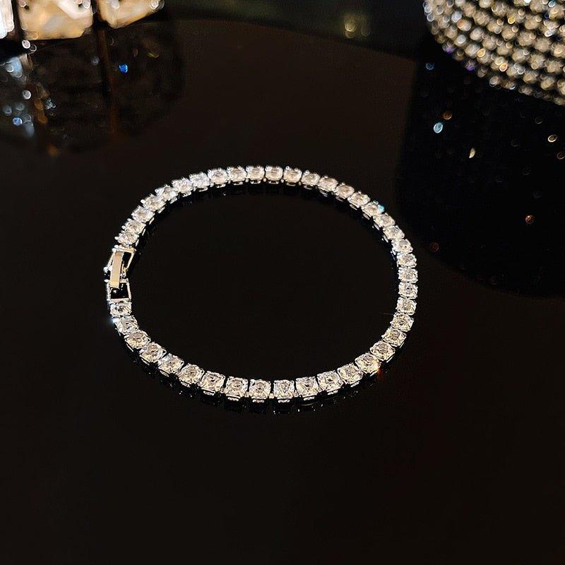 Bracelet Femme Luxe Réglable En Zircon De élégant Et Brillant - Bijoux De Lune