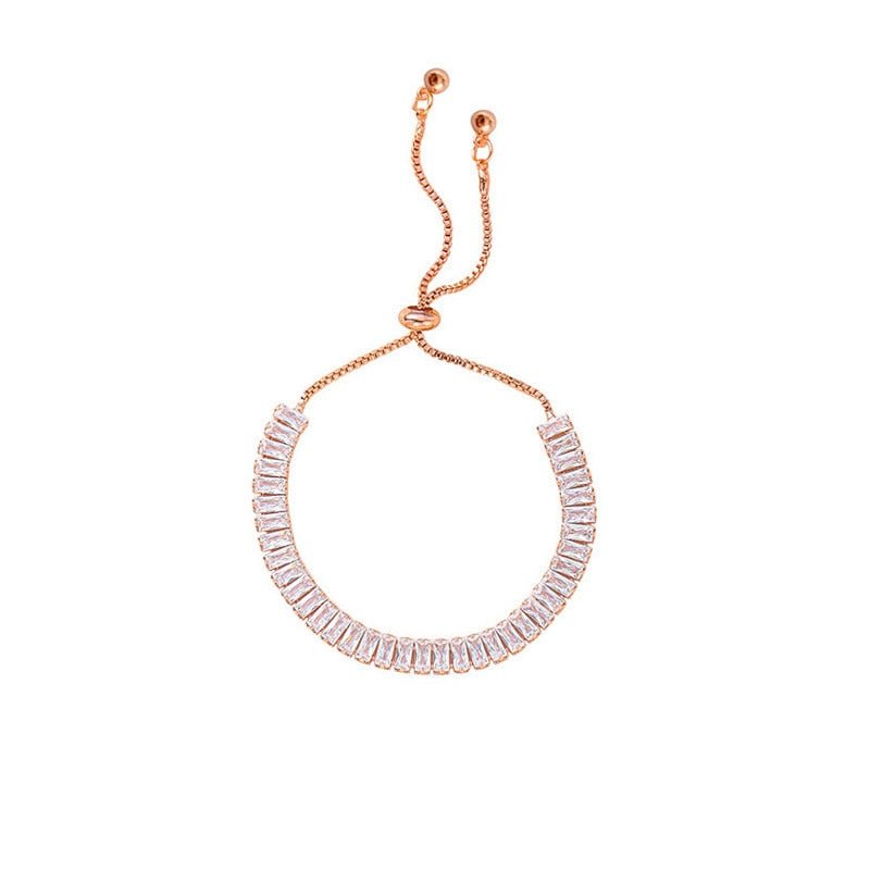 Bracelet Femme Luxe Réglable En Zircon De élégant Et Brillant - Bijoux De Lune