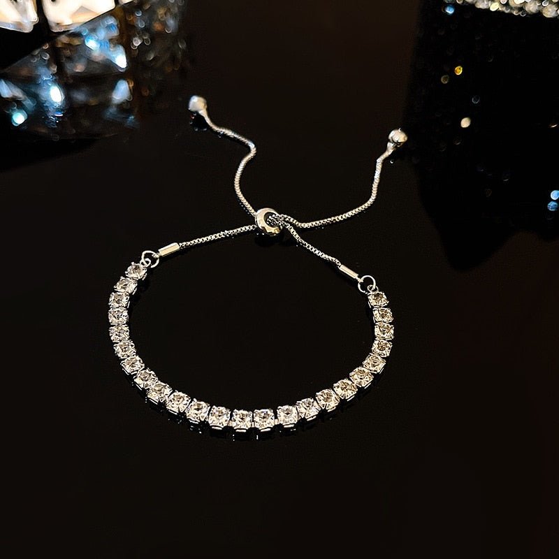 Bracelet Femme Luxe Réglable En Zircon De élégant Et Brillant - Bijoux De Lune
