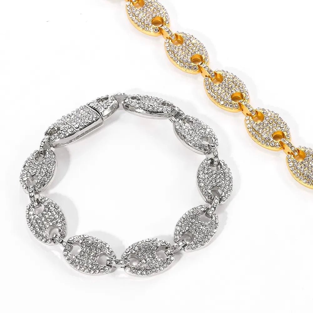 Bracelet Graine De Café Pour Homme Et Femme Tendance Avec Strass - Bijoux De Lune