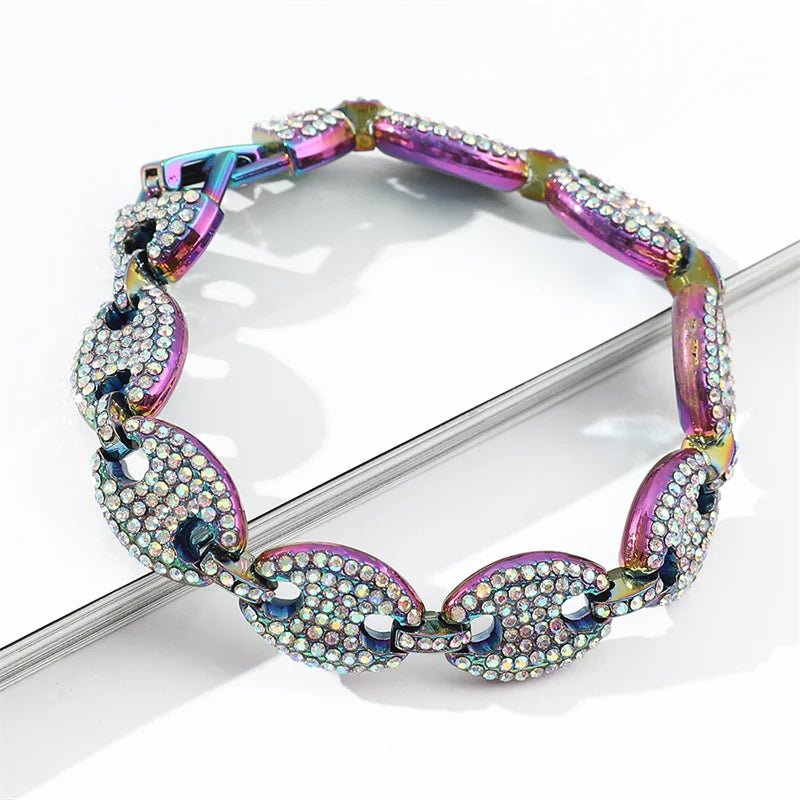 Bracelet Graine De Café Pour Homme Et Femme Tendance Avec Strass - Bijoux De Lune