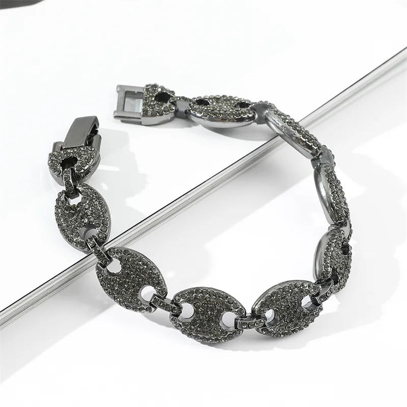 Bracelet Graine De Café Pour Homme Et Femme Tendance Avec Strass - Bijoux De Lune