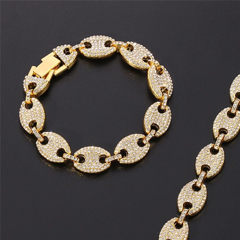 Bracelet Graine De Café Pour Homme Et Femme Tendance Avec Strass - Bijoux De Lune