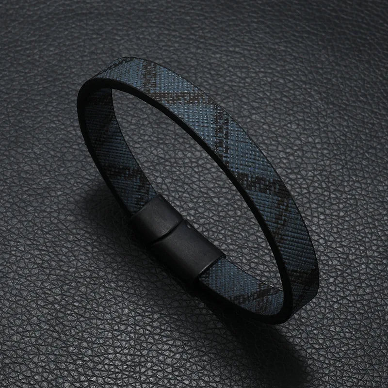 Bracelet Homme Cuir Luxe Classique Vintage Style - Bijoux De Lune