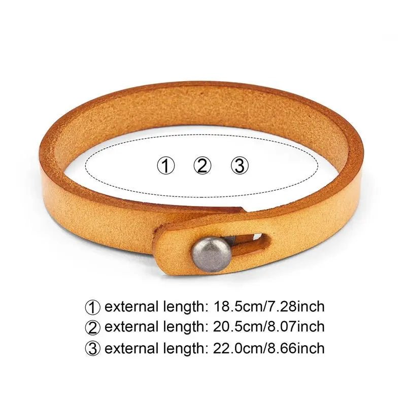 Bracelet Homme Cuir Luxe Vintage Classique - Bijoux De Lune