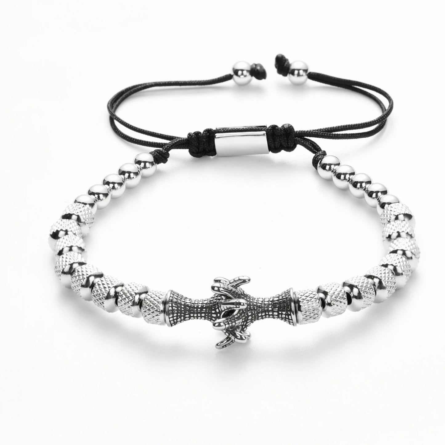 Bracelet Homme Luxe Couronne En Acier İnoxydable Titane Couleur Or Taille Réglable - Bijoux De Lune