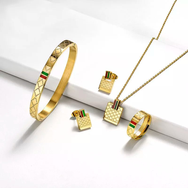 Bracelet Homme Luxe Manchettes En Acier Avec Grille En Relief Classique - Bijoux De Lune