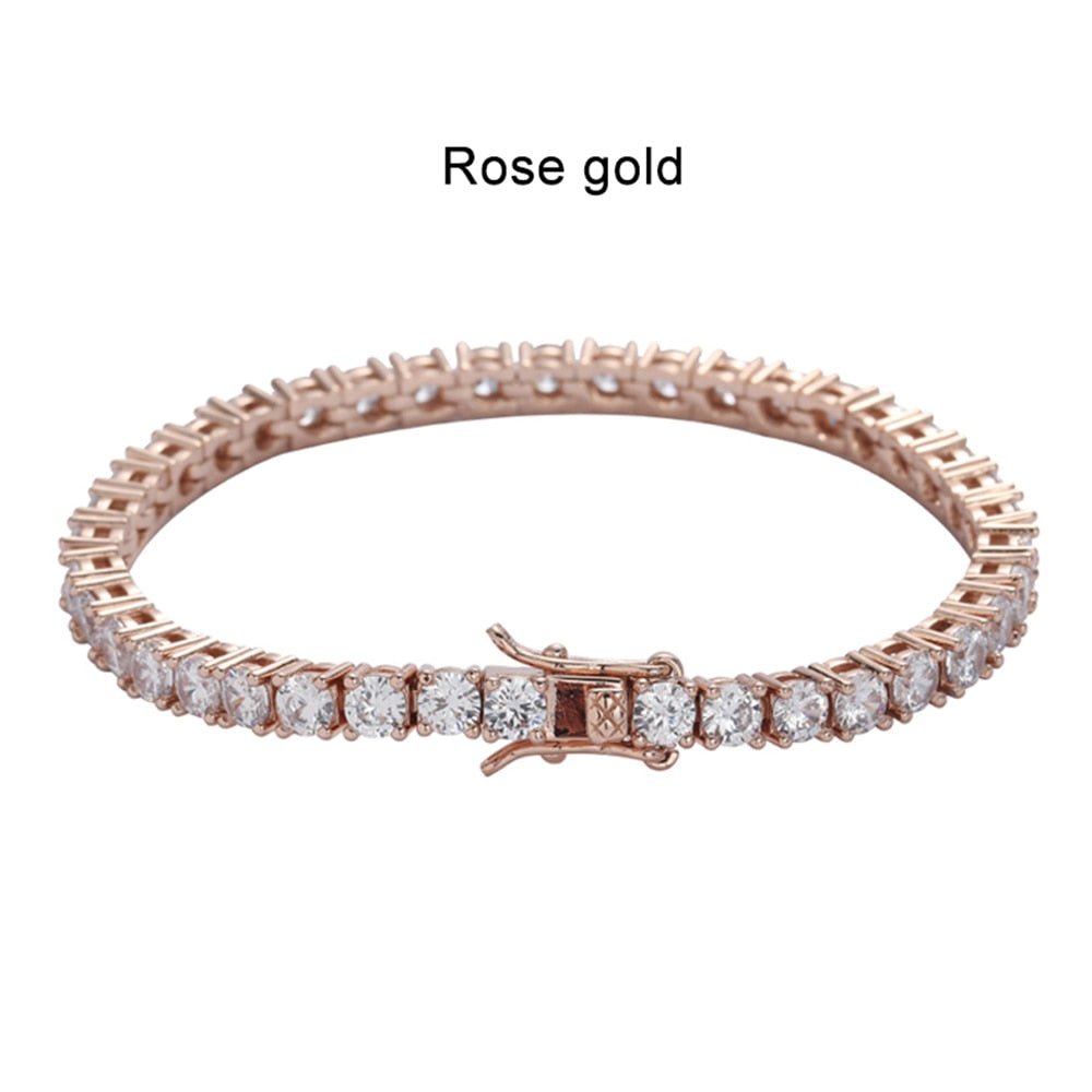 Bracelet Luxe Femme Moissanite et Argent Plaqué Or Blanc - Bijoux De Lune