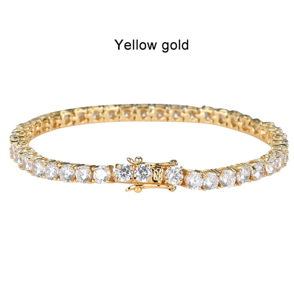 Bracelet Luxe Femme Moissanite et Argent Plaqué Or Blanc - Bijoux De Lune