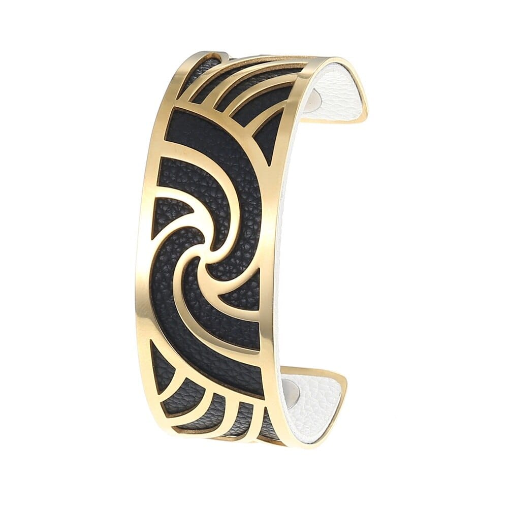 Bracelet Manchette Femme Motif Abstrait Multicolore Personnalisable - Bijoux De Lune