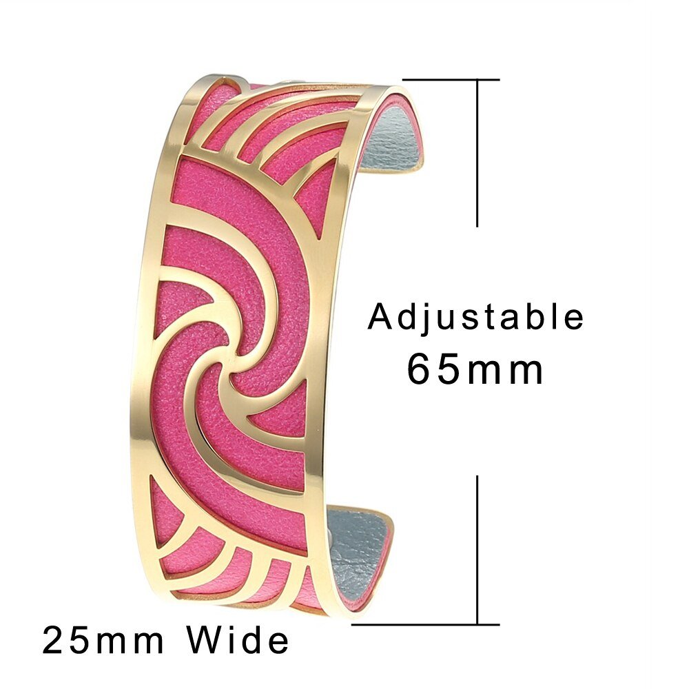 Bracelet Manchette Femme Motif Abstrait Multicolore Personnalisable - Bijoux De Lune