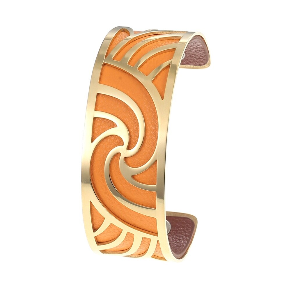 Bracelet Manchette Femme Motif Abstrait Multicolore Personnalisable - Bijoux De Lune
