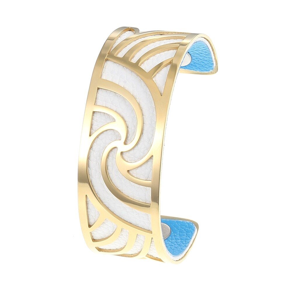 Bracelet Manchette Femme Motif Abstrait Multicolore Personnalisable - Bijoux De Lune