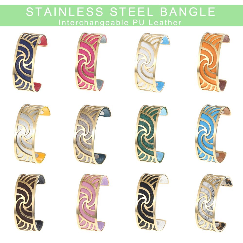 Bracelet Manchette Femme Motif Abstrait Multicolore Personnalisable - Bijoux De Lune