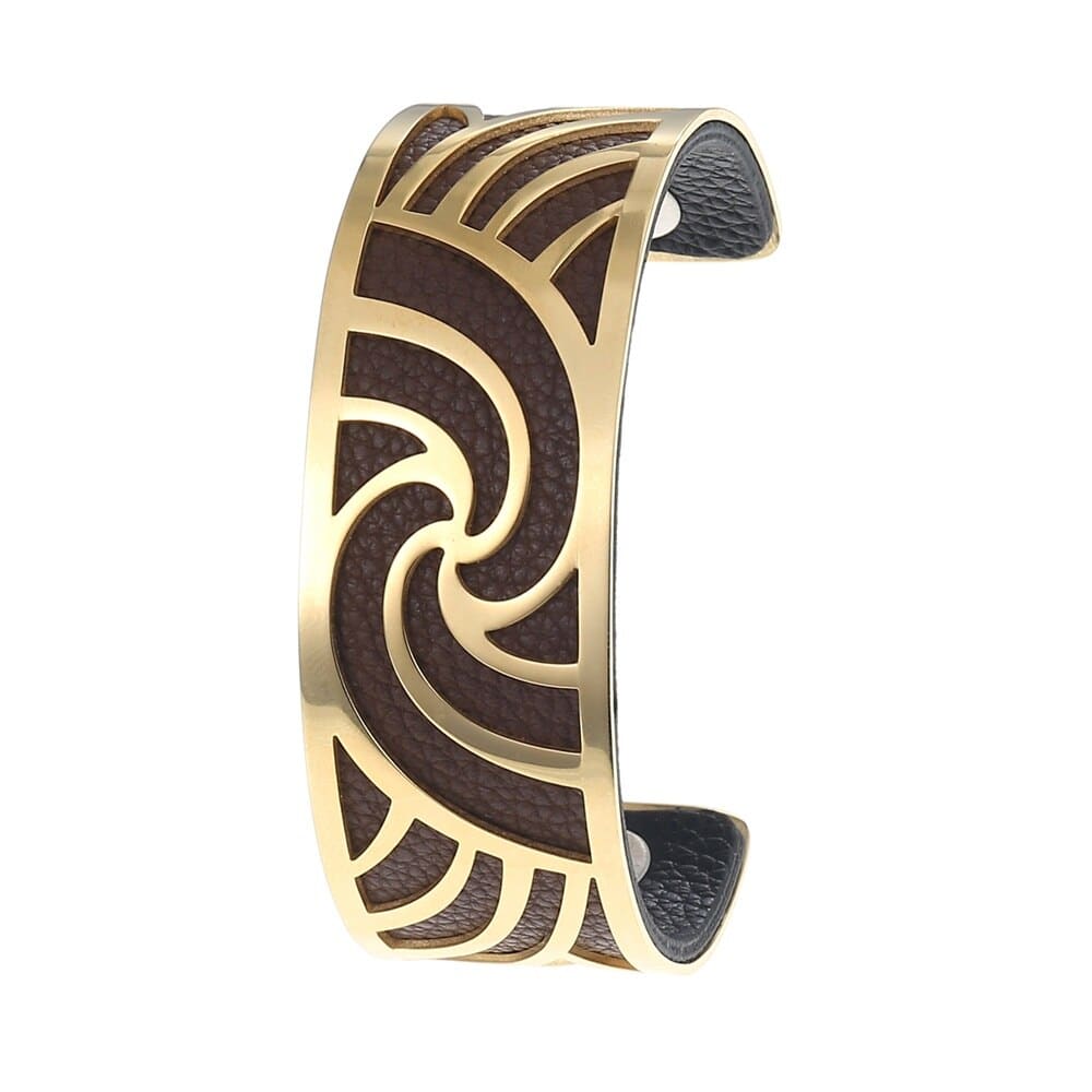 Bracelet Manchette Femme Motif Abstrait Multicolore Personnalisable - Bijoux De Lune