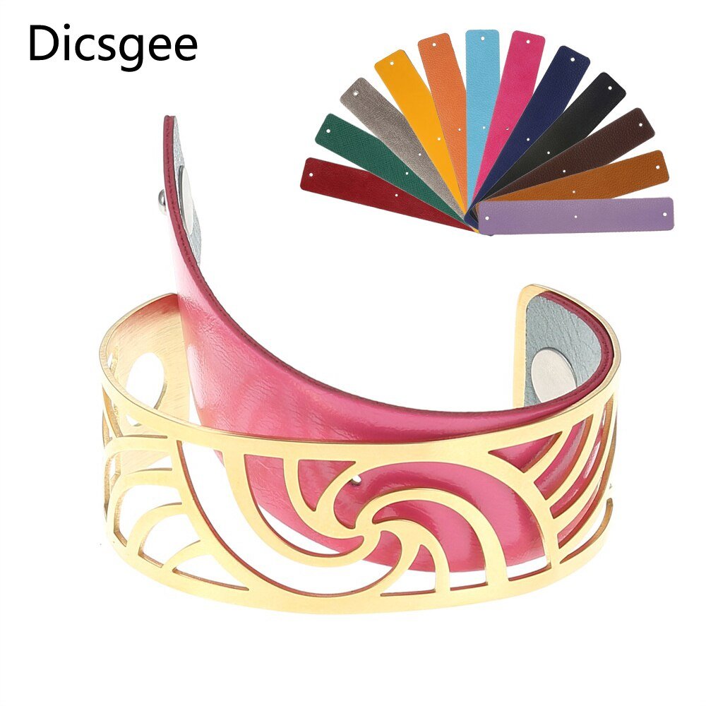 Bracelet Manchette Femme Motif Abstrait Multicolore Personnalisable - Bijoux De Lune
