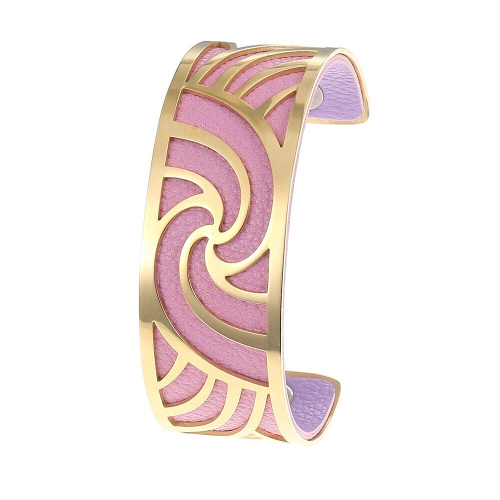 Bracelet Manchette Femme Motif Abstrait Multicolore Personnalisable - Bijoux De Lune