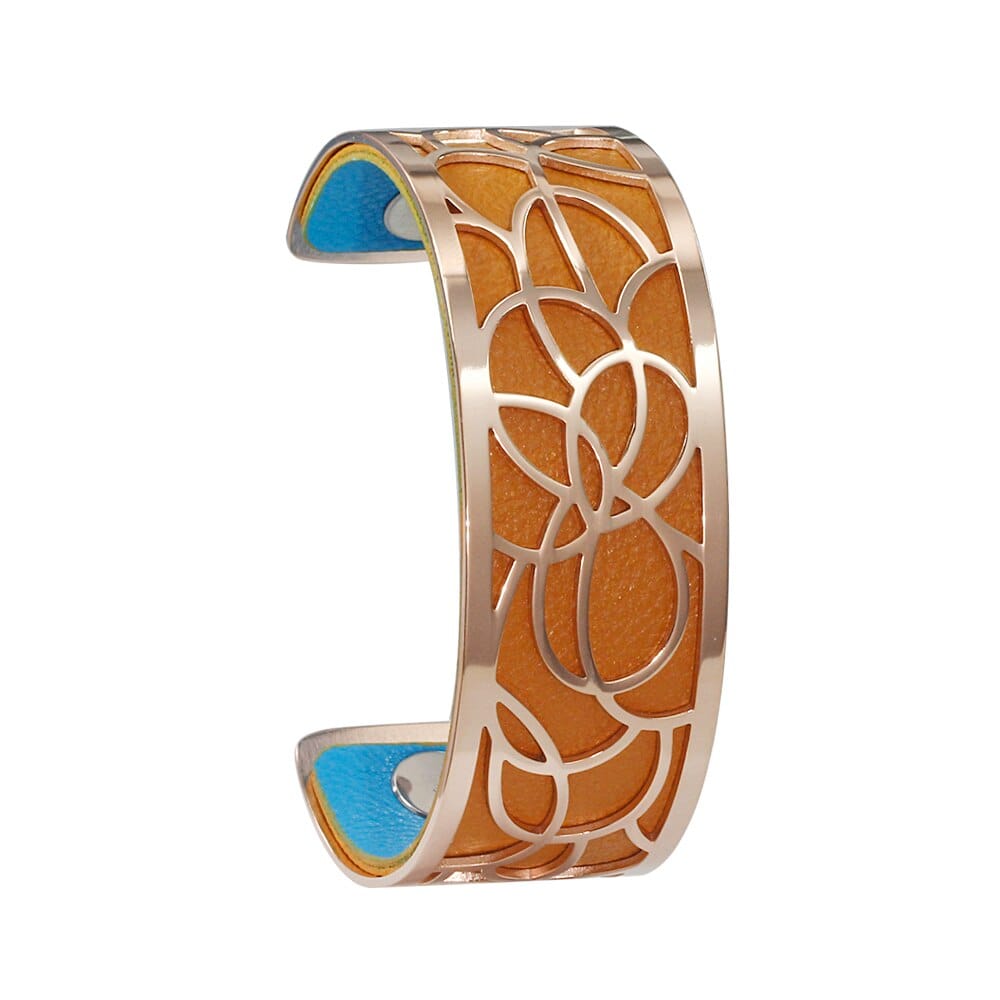 Bracelet Manchettes Femme à Motif Floral Multicolore Personnalisable 25mm - Bijoux De Lune
