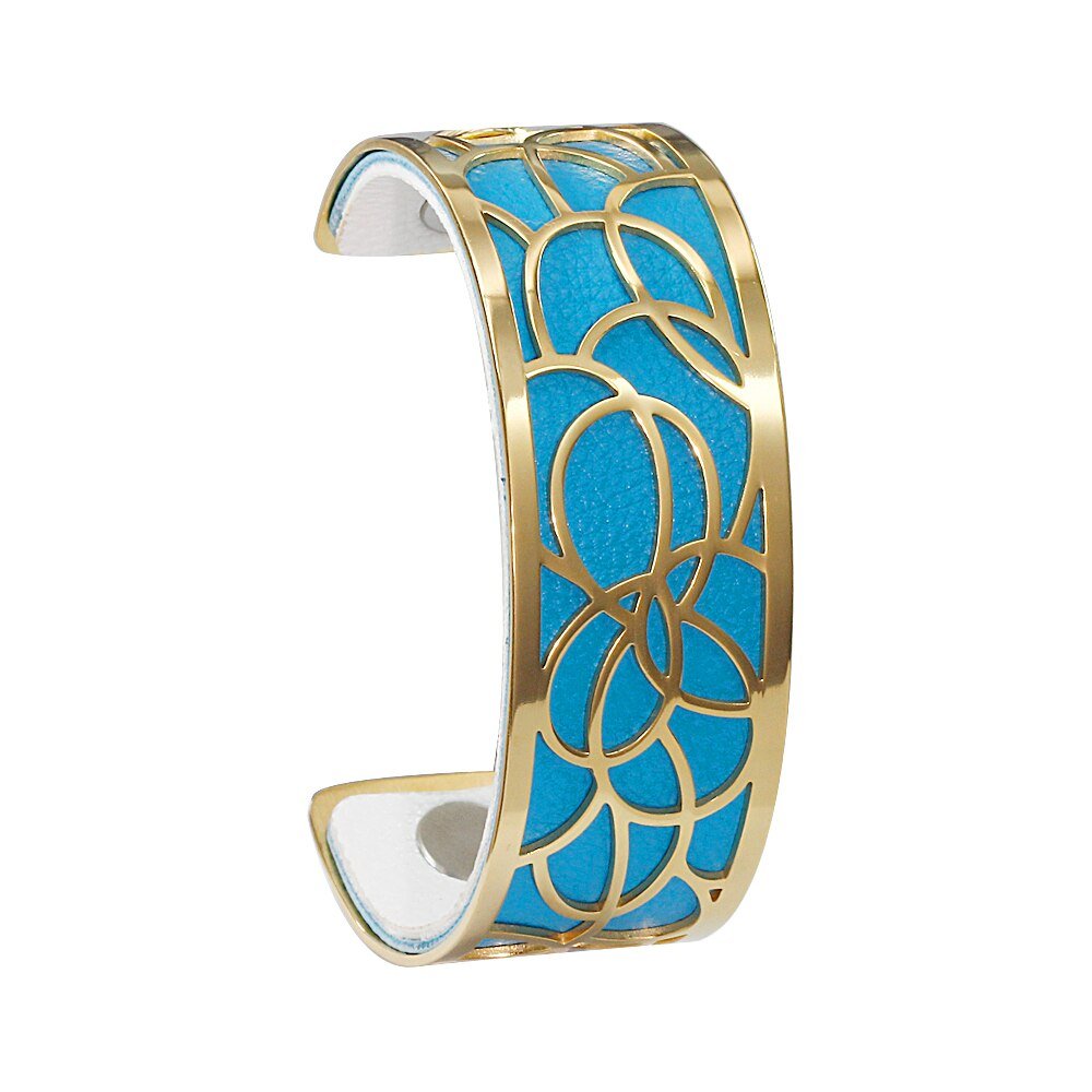 Bracelet Manchettes Femme à Motif Floral Multicolore Personnalisable 25mm - Bijoux De Lune