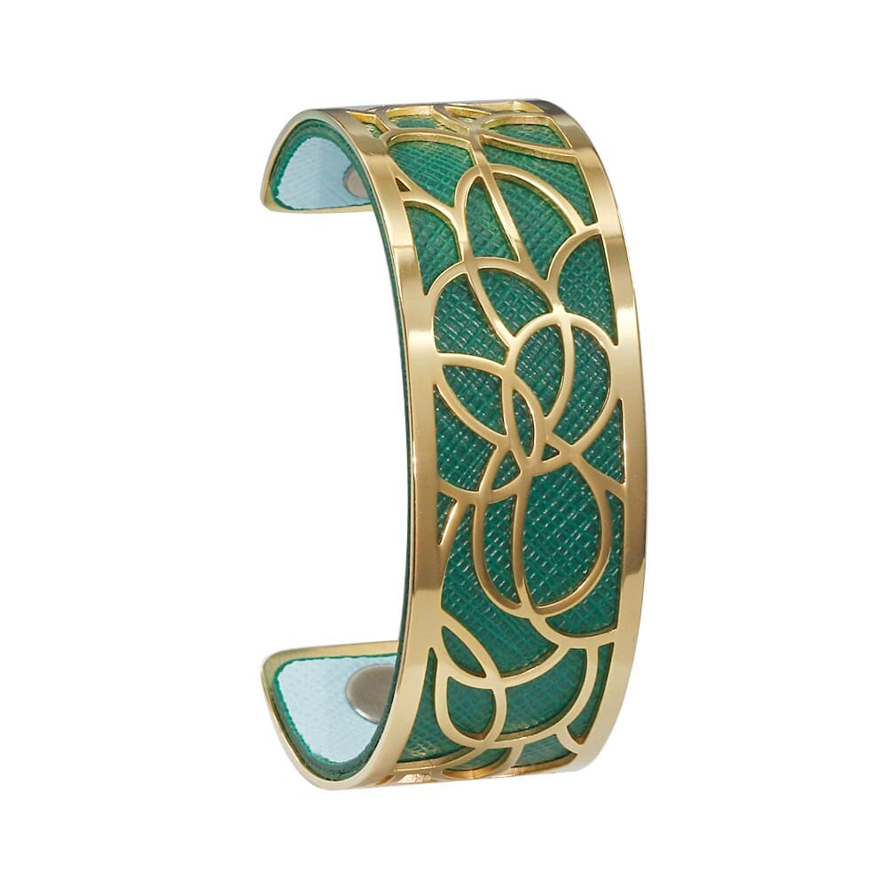 Bracelet Manchettes Femme à Motif Floral Multicolore Personnalisable 25mm - Bijoux De Lune