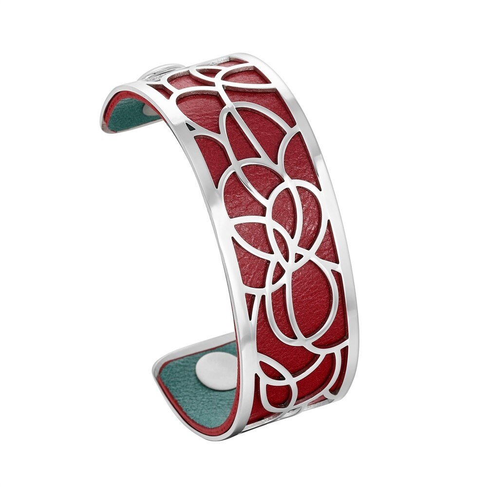 Bracelet Manchettes Femme à Motif Floral Multicolore Personnalisable 25mm - Bijoux De Lune