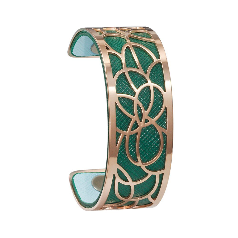 Bracelet Manchettes Femme à Motif Floral Multicolore Personnalisable 25mm - Bijoux De Lune