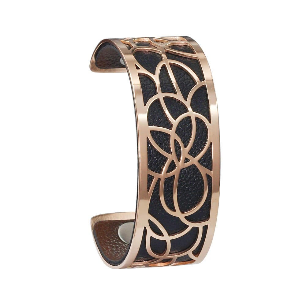Bracelet Manchettes Femme à Motif Floral Multicolore Personnalisable 25mm - Bijoux De Lune