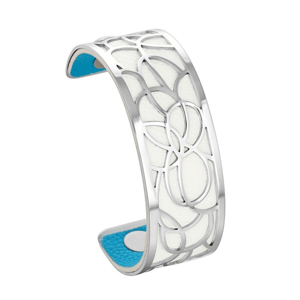 Bracelet Manchettes Femme à Motif Floral Multicolore Personnalisable 25mm - Bijoux De Lune