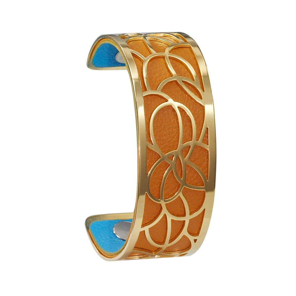 Bracelet Manchettes Femme à Motif Floral Multicolore Personnalisable 25mm - Bijoux De Lune