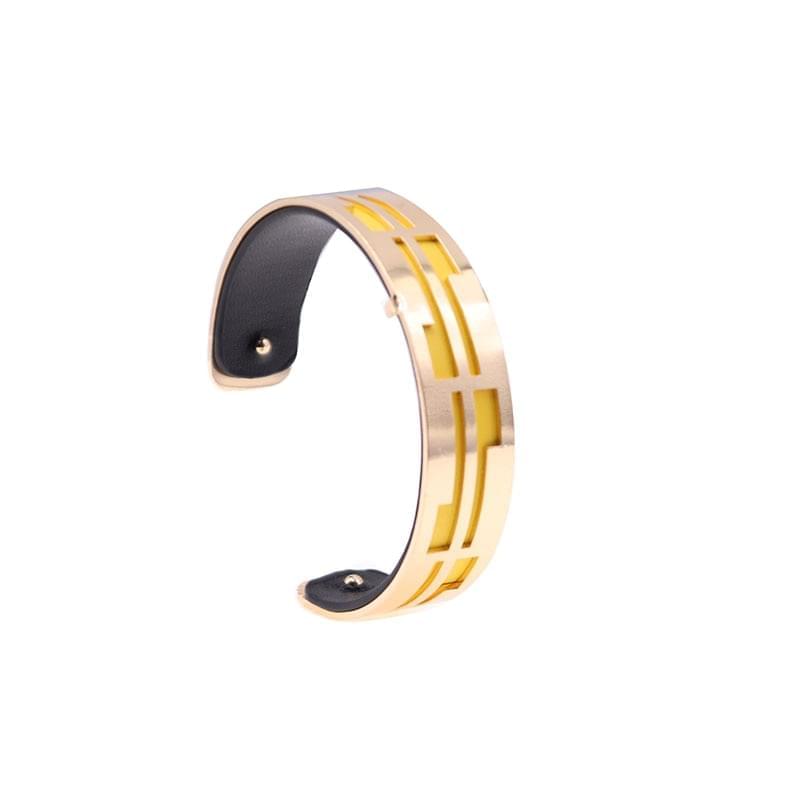Bracelet Manchettes Femme à Motif Géométrique Multicolore Personnalisable 15mm - Bijoux De Lune