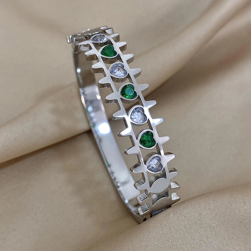 Bracelet Manchettes Femme Acier de Luxe Or Argent - Bijoux De Lune