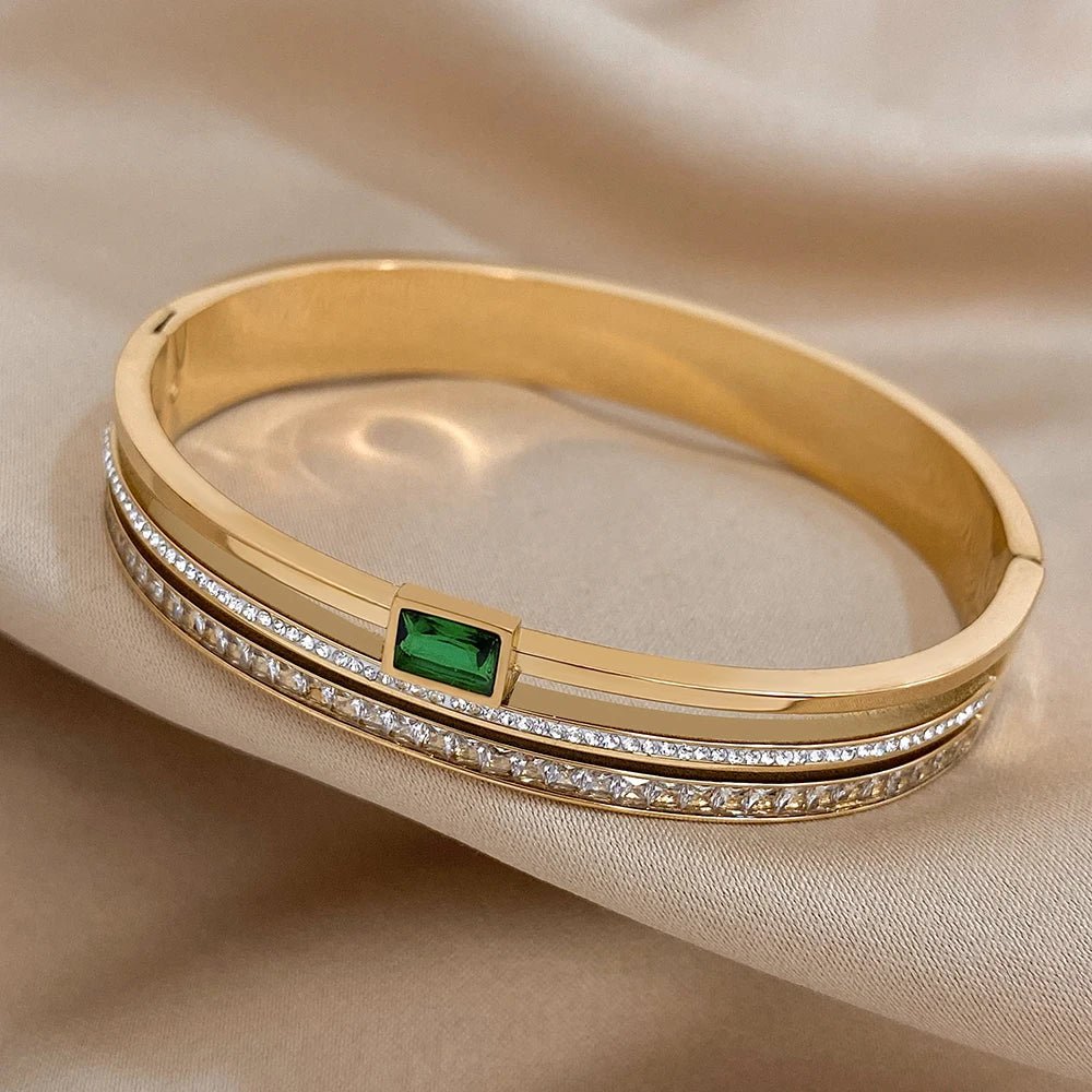 Bracelet Manchettes Femme Acier de Luxe Or Argent - Bijoux De Lune