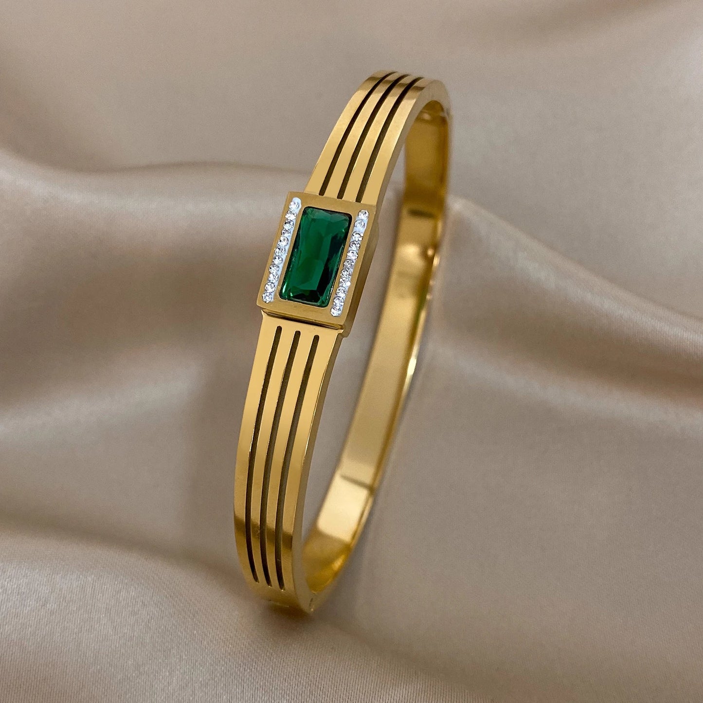 Bracelet Manchettes Femme Acier de Luxe Or Argent - Bijoux De Lune