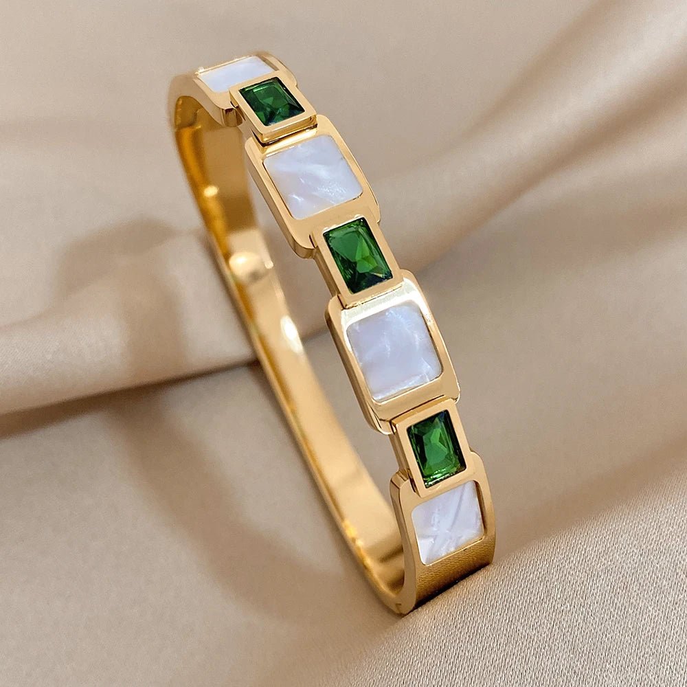 Bracelet Manchettes Femme Acier de Luxe Or Argent - Bijoux De Lune