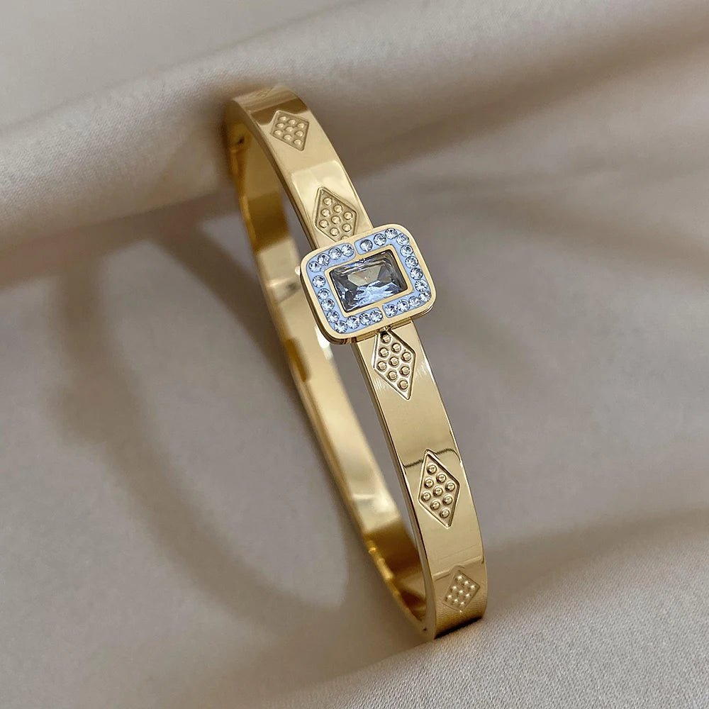 Bracelet Manchettes Femme Acier de Luxe Or Argent - Bijoux De Lune