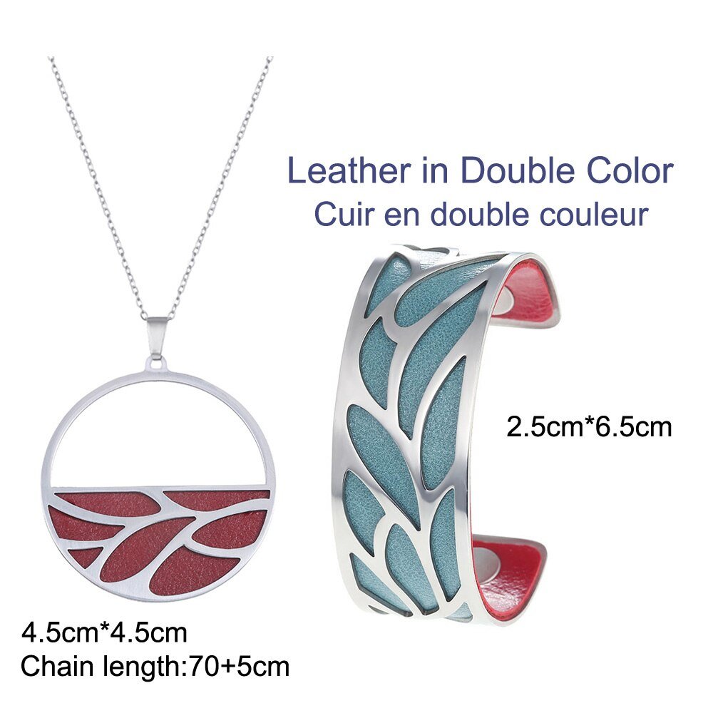 Bracelet Manchettes Femme Et Collier Ensemble à Motif Floral Multicolore Personnalisable - Bijoux De Lune