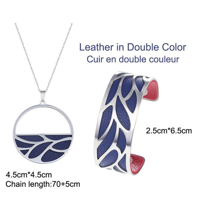 Bracelet Manchettes Femme Et Collier Ensemble à Motif Floral Multicolore Personnalisable - Bijoux De Lune