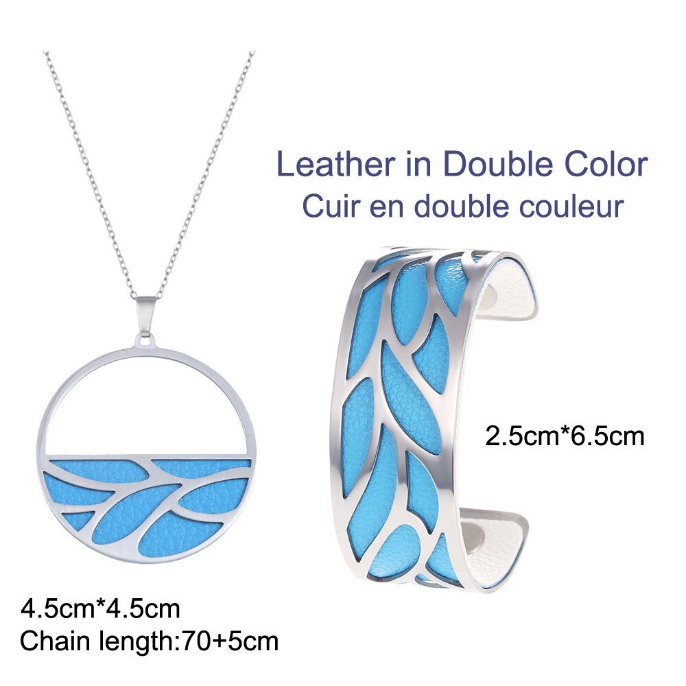 Bracelet Manchettes Femme Et Collier Ensemble à Motif Floral Multicolore Personnalisable - Bijoux De Lune