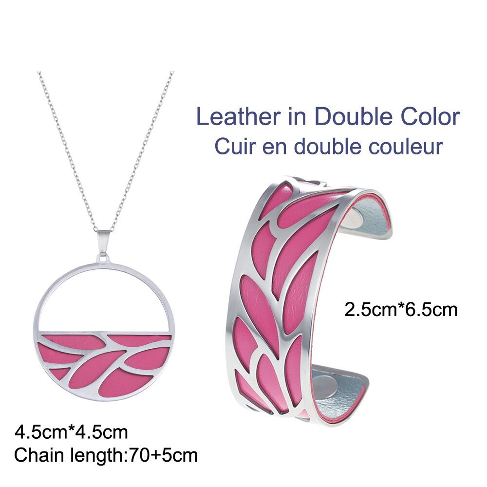 Bracelet Manchettes Femme Et Collier Ensemble à Motif Floral Multicolore Personnalisable - Bijoux De Lune