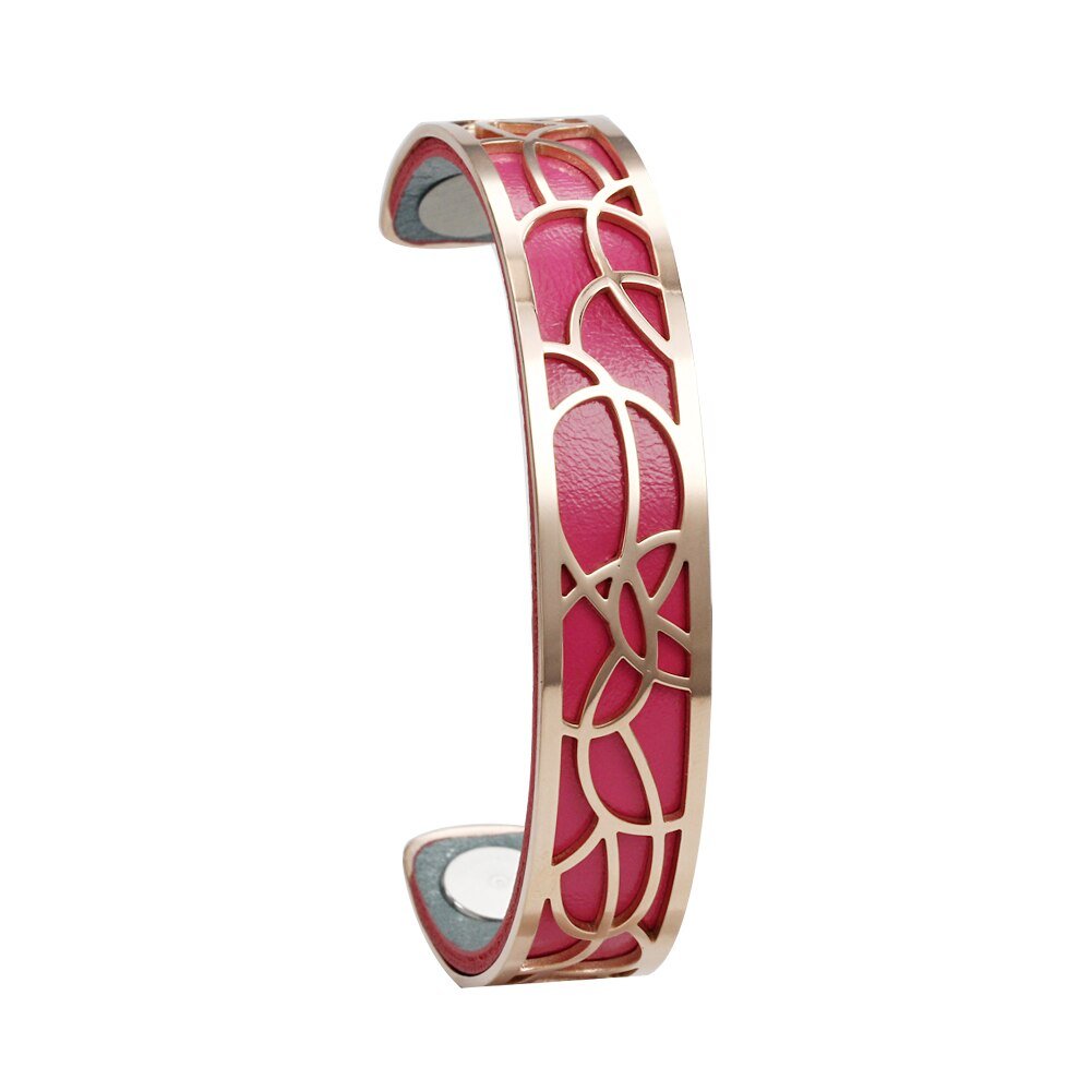 Bracelet Manchettes Femme Motif Floral Multicolore Personnalisable 14mm - Bijoux De Lune