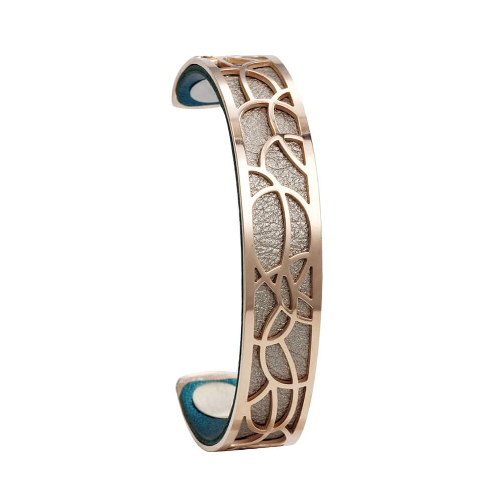 Bracelet Manchettes Femme Motif Floral Multicolore Personnalisable 14mm - Bijoux De Lune