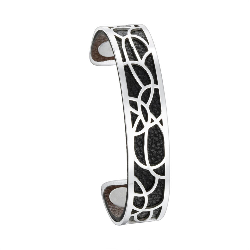 Bracelet Manchettes Femme Motif Floral Multicolore Personnalisable 14mm - Bijoux De Lune