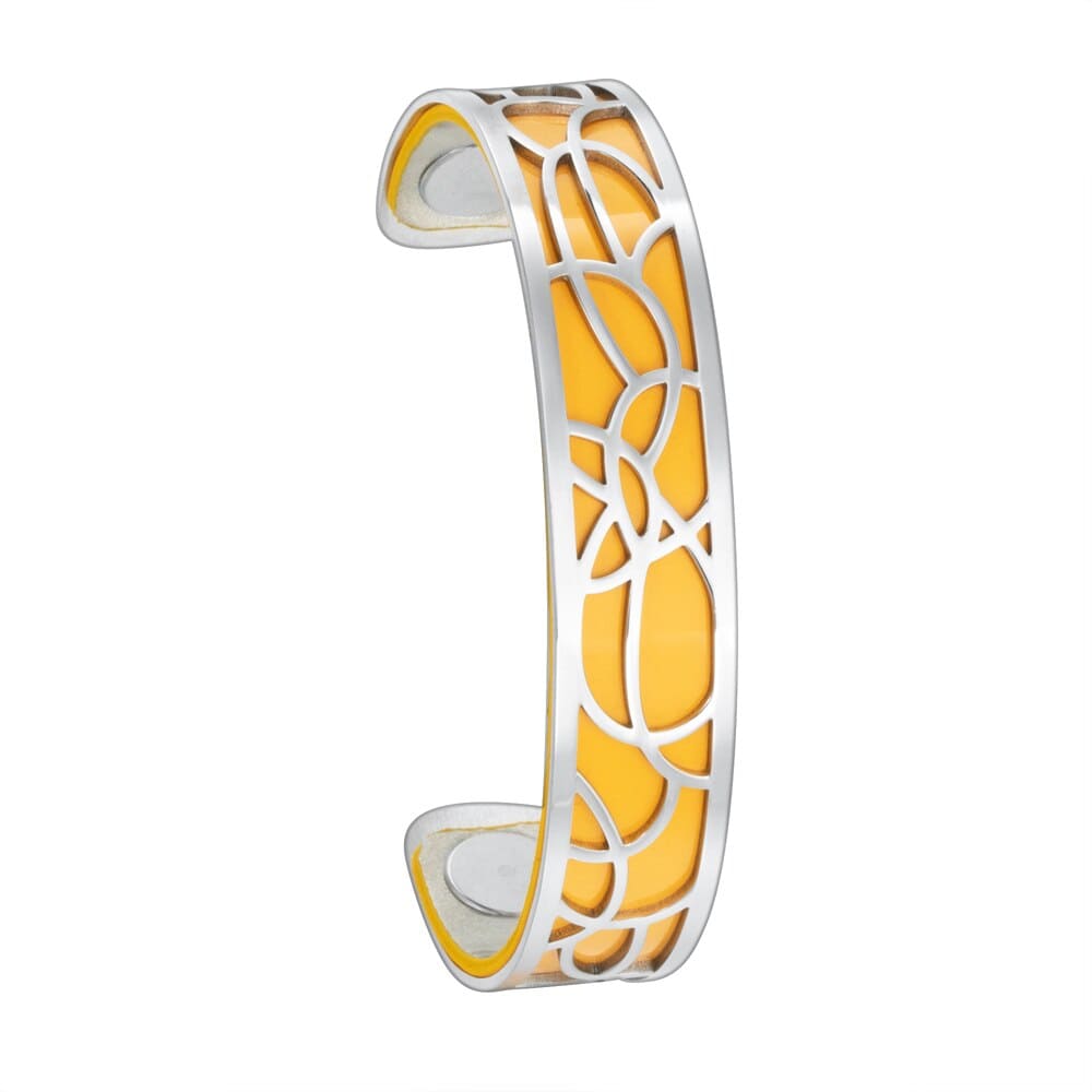 Bracelet Manchettes Femme Motif Floral Multicolore Personnalisable 14mm - Bijoux De Lune